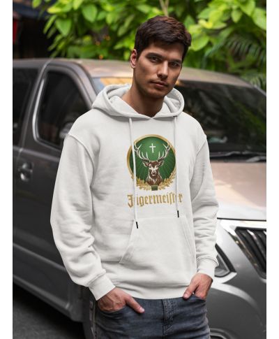 Bluza męska Świąteczna Jeleń Krzyż Zielony Ozdobny złoto symbol złote