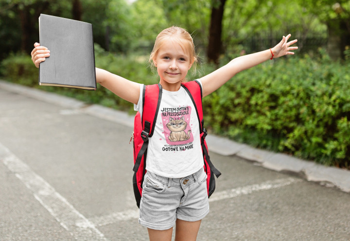 Koszulka dziecięca Jestem Gotowa na Przedszkole śmieszny t-shirt — zdjęcie 5