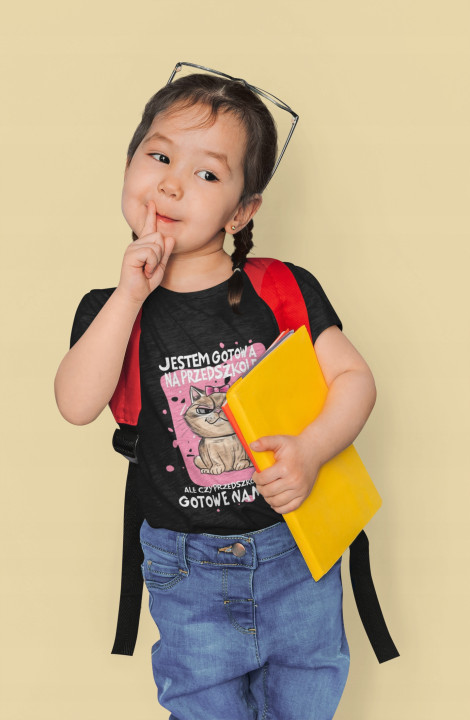 Koszulka dziecięca Jestem Gotowa na Przedszkole śmieszny t-shirt — zdjęcie 3
