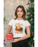 Koszulka damska Świąteczna Babeczka prezent zabawny świąteczny motyw