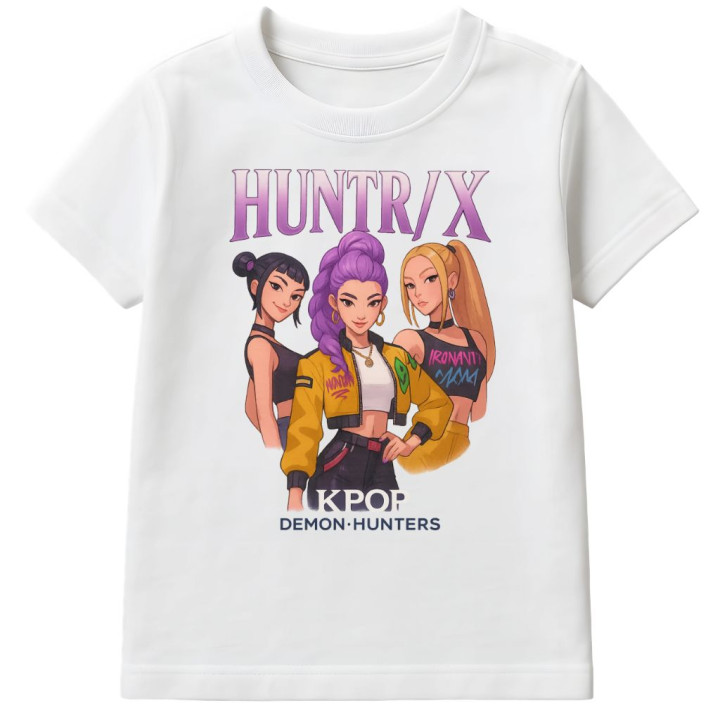 Koszulka dziecięca Huntrix K-Pop Demon Hunters dla fanek magii i muzyki