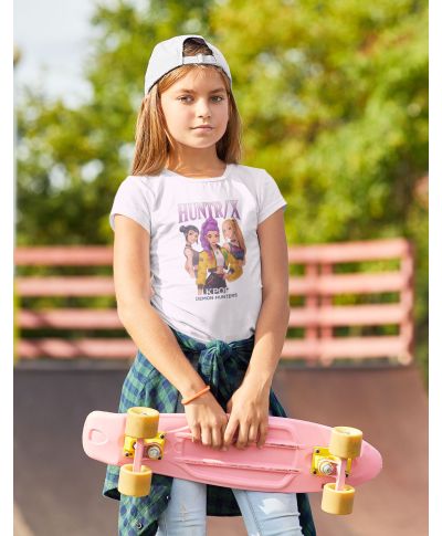 Koszulka dziecięca Huntrix K-Pop Demon Hunters dla fanek magii i muzyki