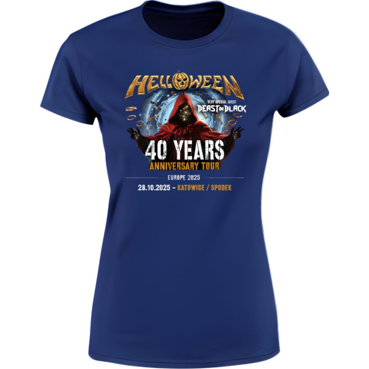 Koszulka damska na koncert zespołu Helloween 40 Years Tour 2025 Katowice