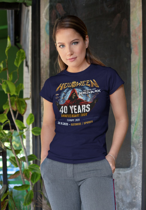 Koszulka damska na koncert zespołu Helloween 40 Years Tour 2025 Katowice — zdjęcie 4