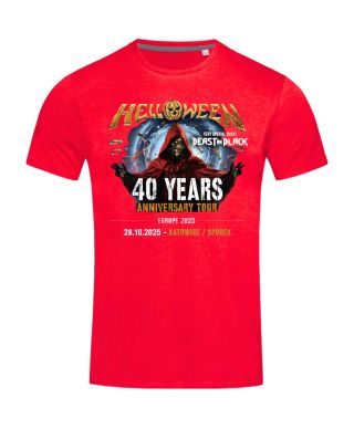 Koszulka męska na koncert zespołu Helloween 40 Years Tour 2025 Katowice