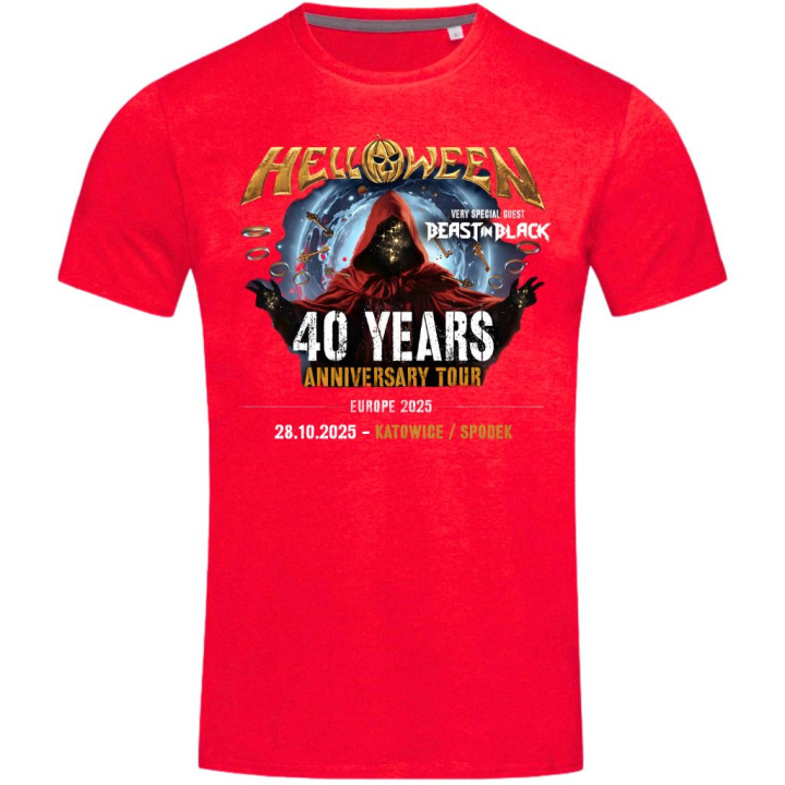 Koszulka męska na koncert zespołu Helloween 40 Years Tour 2025 Katowice — zdjęcie 2