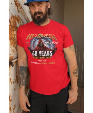 Koszulka męska na koncert zespołu Helloween 40 Years Tour 2025 Katowice
