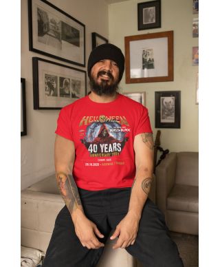 Koszulka męska na koncert zespołu Helloween 40 Years Tour 2025 Katowice