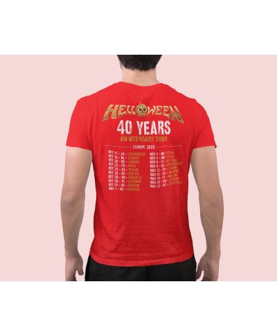 Koszulka męska na koncert zespołu Helloween 40 Years Tour 2025 Katowice