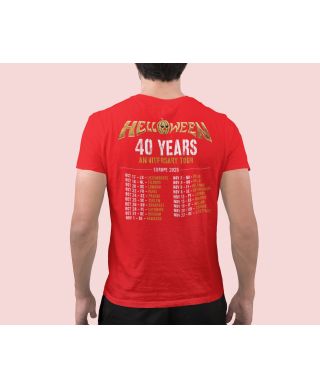 Koszulka męska na koncert zespołu Helloween 40 Years Tour 2025 Katowice