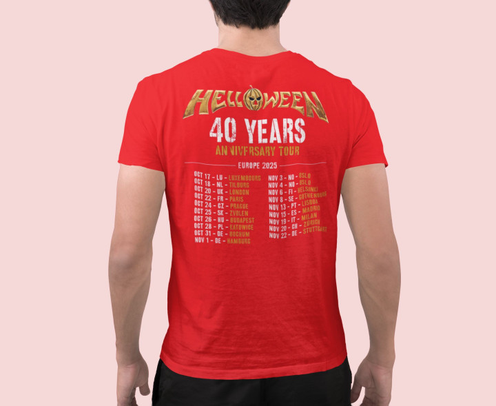Koszulka męska na koncert zespołu Helloween 40 Years Tour 2025 Katowice — zdjęcie 6