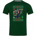 Koszulka męska Świąteczna śmieszna Yeti Six Seven 6 7 ugly sweater