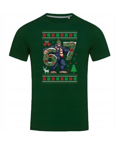 Koszulka męska Świąteczna śmieszna Yeti Six Seven 6 7 ugly sweater