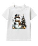 Koszulka dziecięca Świąteczna Bałwanek z choinką i prezentami zimowe święta