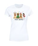 Koszulka damska Świąteczna z pieskami świątecznymi Merry Woofmas