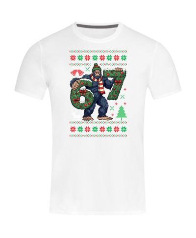 Koszulka męska Świąteczna śmieszna Yeti Six Seven 6 7 ugly sweater