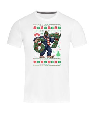 Koszulka męska Świąteczna śmieszna Yeti Six Seven 6 7 ugly sweater