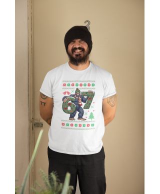 Koszulka męska Świąteczna śmieszna Yeti Six Seven 6 7 ugly sweater