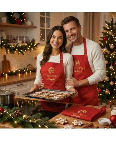 Fartuch Master Chief szef kuchni Świąteczny prezent na Święta Wpisz imię