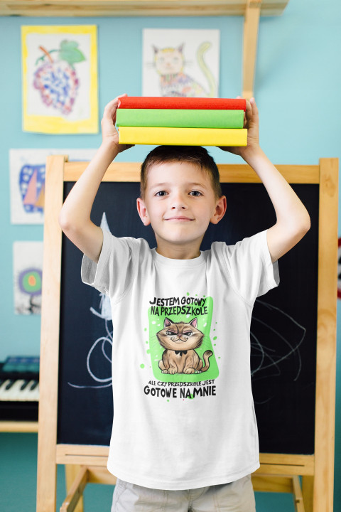 Koszulka dziecięca Jestem Gotowy na Przedszkole śmieszny t-shirt — zdjęcie 4