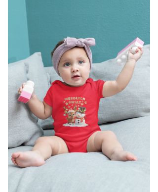 Body dziecięce Świąteczne renifer i bałwan Wesołych Świąt na święta prezent