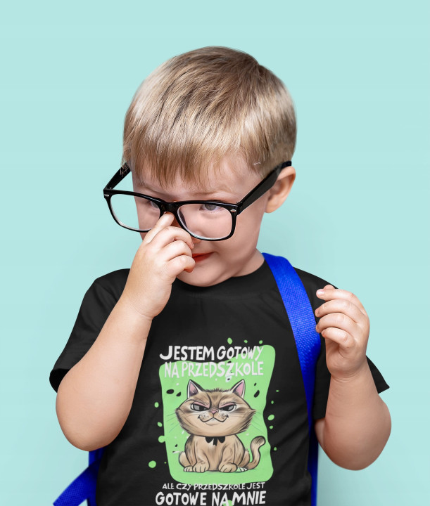 Koszulka dziecięca Jestem Gotowy na Przedszkole śmieszny t-shirt — zdjęcie 2