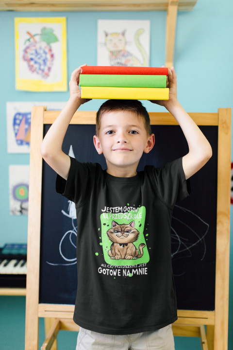 Koszulka dziecięca Jestem Gotowy na Przedszkole śmieszny t-shirt — zdjęcie 4