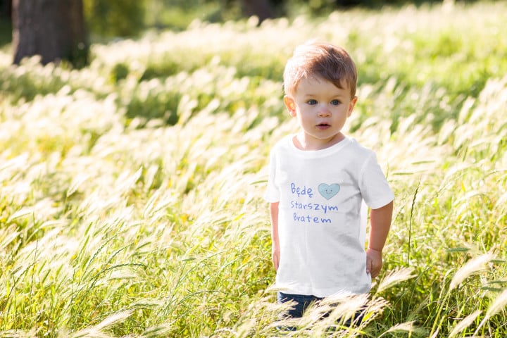 Koszulka dziecięca dla chłopca Będę Starszym Bratem uroczy t-shirt prezent — zdjęcie 4