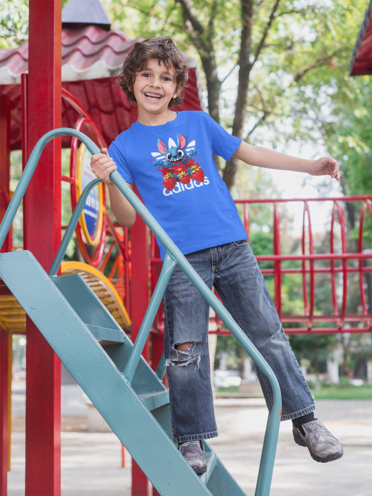 Koszulka dziecięca Stitch Stich parodia znanej marki Truskawki T-shirt — zdjęcie 3