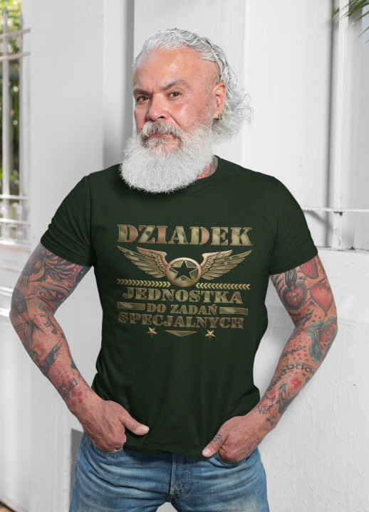 Koszulka męska DZIADEK Jednostka do zadań Specjalnych na Dzień Dziadka — zdjęcie 3