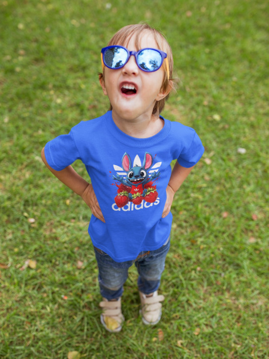Koszulka dziecięca Stitch Stich parodia znanej marki Truskawki T-shirt — zdjęcie 5