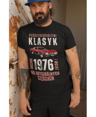 Koszulka męska prezent na 50 urodziny Klasyk na Oryginalnych Częściach 1976