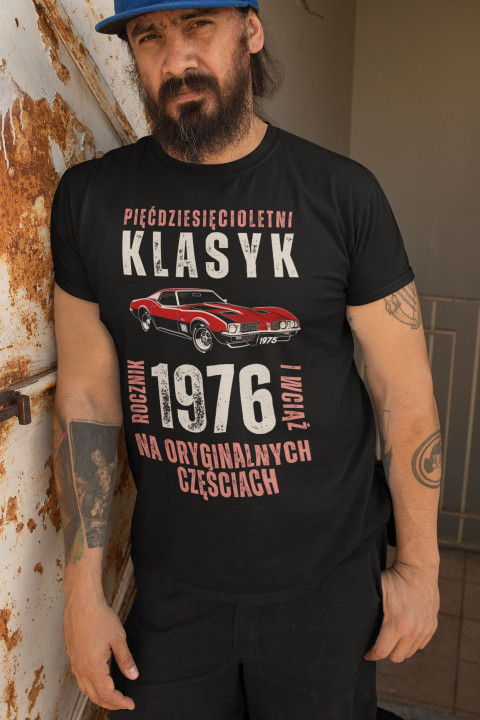 Koszulka męska prezent na 50 urodziny Klasyk na Oryginalnych Częściach 1976 — zdjęcie 5