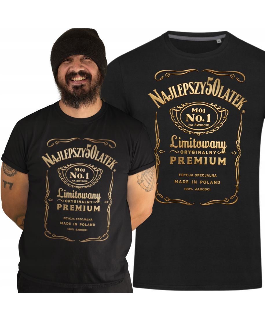 Koszulka męska Najlepszy 50 latek Nr. 1 Premium prezent na urodziny