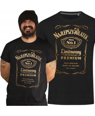 Koszulka męska Najlepszy 50 latek Nr. 1 Premium prezent na urodziny