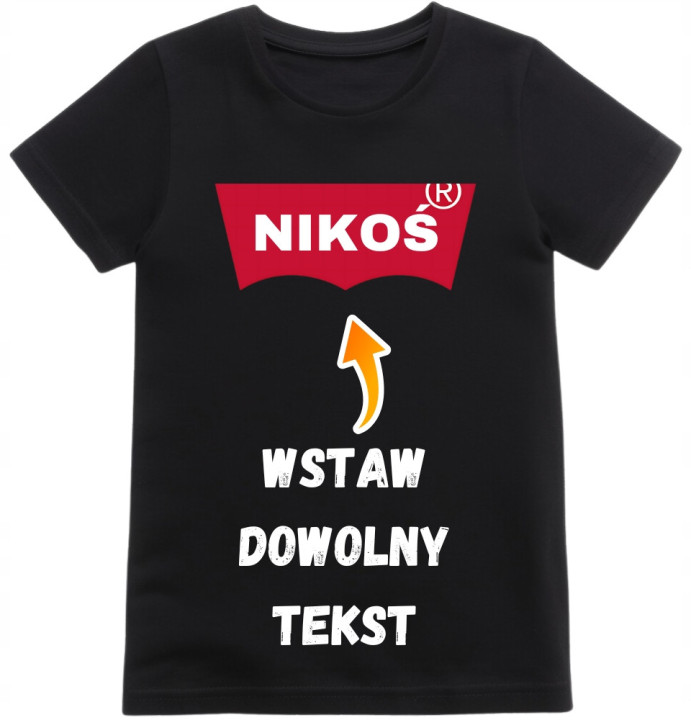Koszulka dziecięca z nadrukiem dowolnym własnym napisem parodia t-shirt