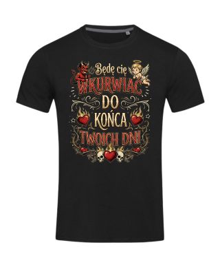 Koszulka męska Diabełek Aniołek Do Końca Twoich Dni t-shirt na walentynki