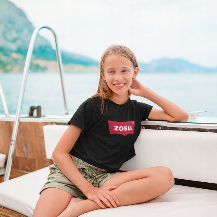 Koszulka dziecięca z nadrukiem dowolnym własnym napisem parodia t-shirt — zdjęcie 4