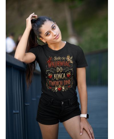 Koszulka damska Diabełek Aniołek Do Końca Twoich Dni t-shirt na walentynki
