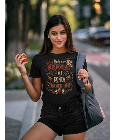 Koszulka damska Diabełek Aniołek Do Końca Twoich Dni t-shirt na walentynki
