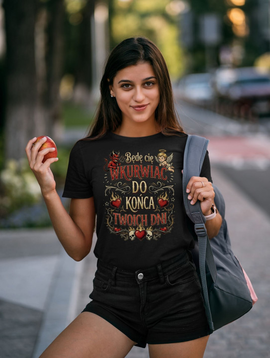 Koszulka damska Diabełek Aniołek Do Końca Twoich Dni t-shirt na walentynki — zdjęcie 3
