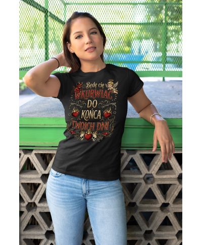 Koszulka damska Diabełek Aniołek Do Końca Twoich Dni t-shirt na walentynki