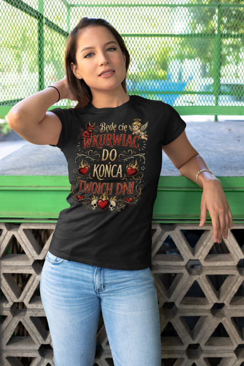Koszulka damska Diabełek Aniołek Do Końca Twoich Dni t-shirt na walentynki — zdjęcie 5