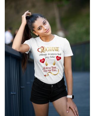 Koszulka damska Kochanie zawsze będę przy Tobie prezent na Walentynki