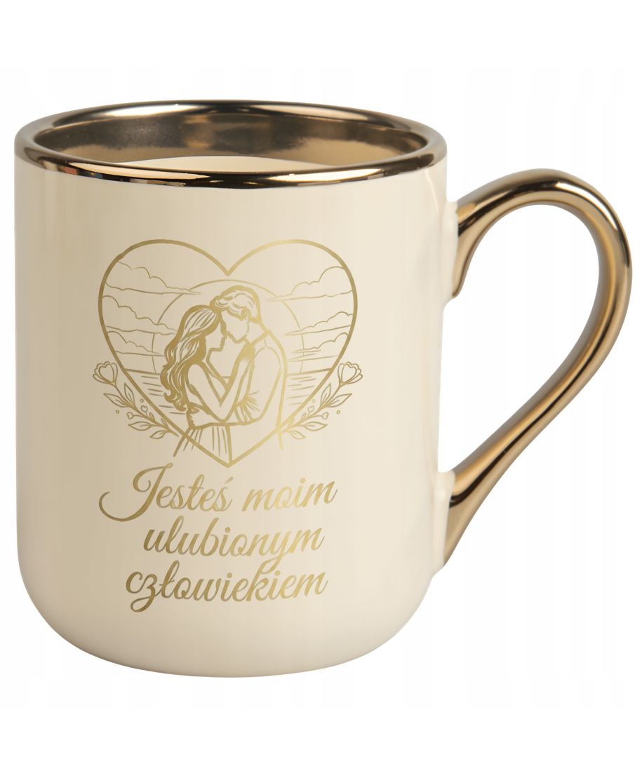 Kubek elegancki Jesteś moim ulubionym człowiekiem prezent na walentynki