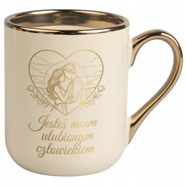 Kubek elegancki Jesteś moim ulubionym człowiekiem prezent na walentynki