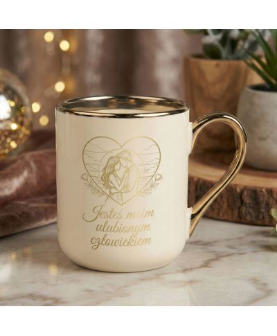 Kubek elegancki Jesteś moim ulubionym człowiekiem prezent na walentynki