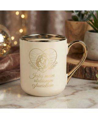 Kubek elegancki Jesteś moim ulubionym człowiekiem prezent na walentynki