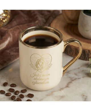 Kubek elegancki Jesteś moim ulubionym człowiekiem prezent na walentynki