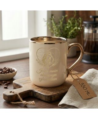 Kubek elegancki Jesteś moim ulubionym człowiekiem prezent na walentynki